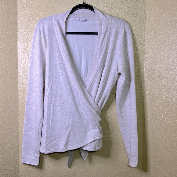 ATHLETA WRAP BLOUSE MEDIUM - Picture 5 of 7